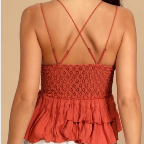 Free People Adella Camisole in burnt orange size sm NWT - Picture 4 of 6